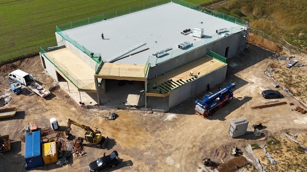 Der von Asset Manager Jagdfeld Real Estate entwickelte und gebaute NETTO in Düren-Arnoldsweiler im Bau